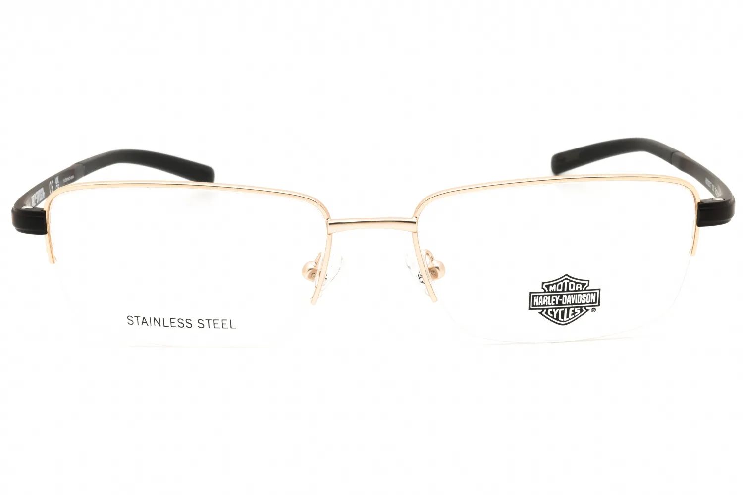 Harley Davidson HD00017 032 Eyeglasses Pale Gold 58mm Men 2