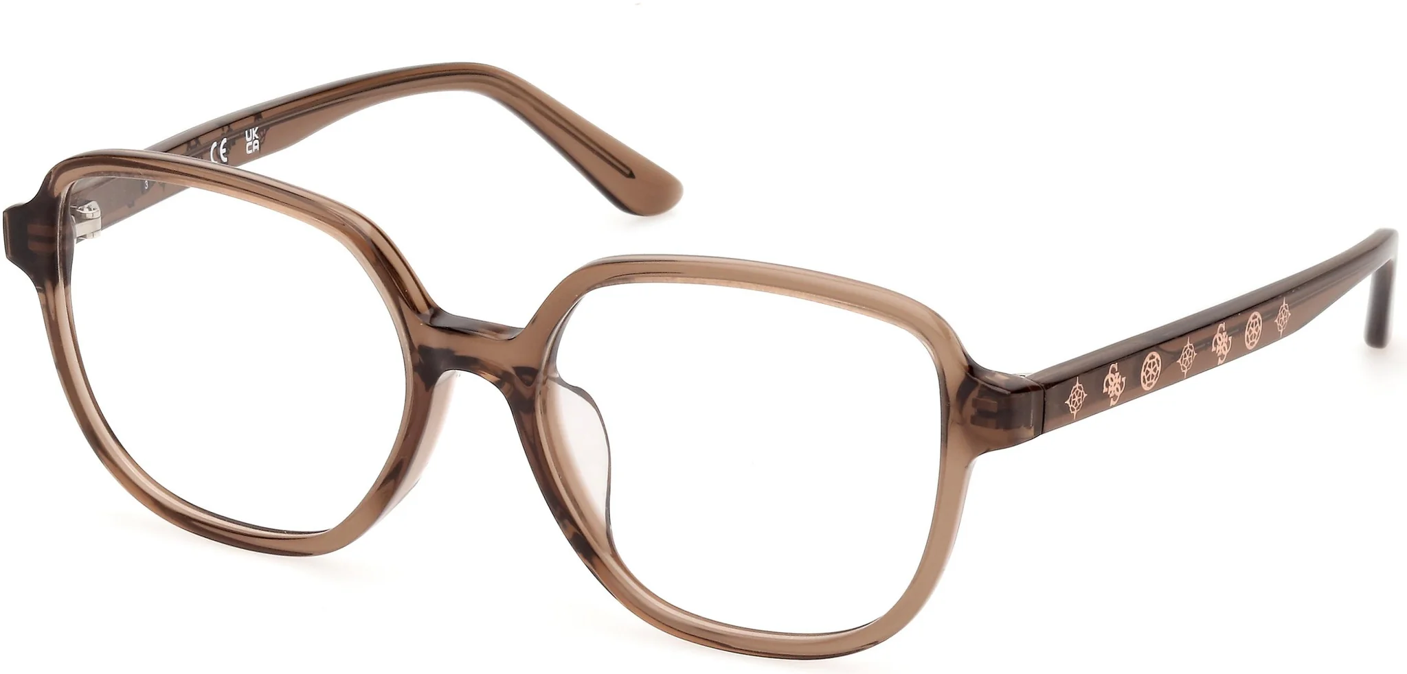 Guess GU50154D 48 Eyeglasses Shiny Dark Brown 52mm