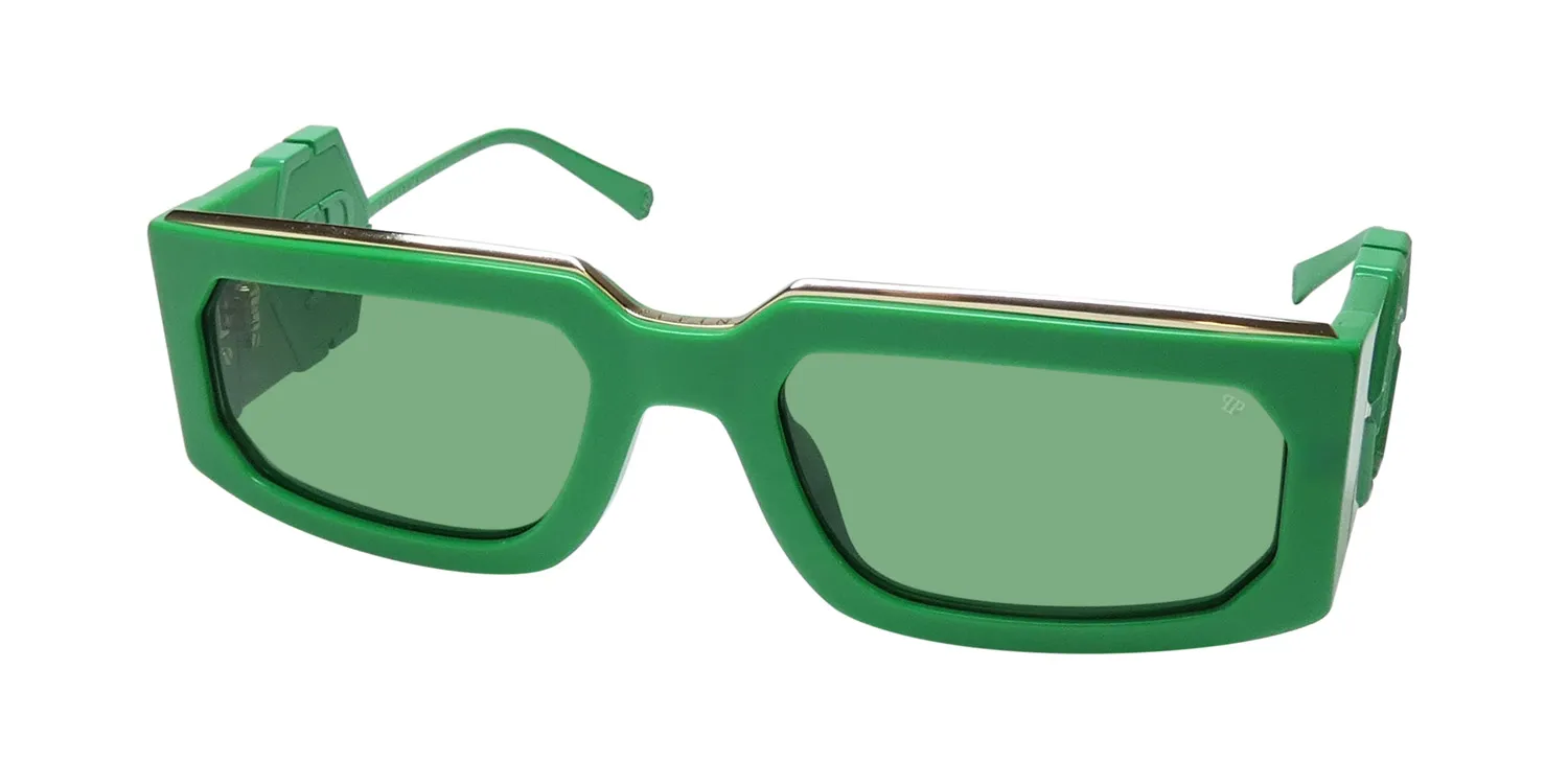 Philipp Plein Spp119 Plein Rose Venus 0859 Sunglasses Green 58mm