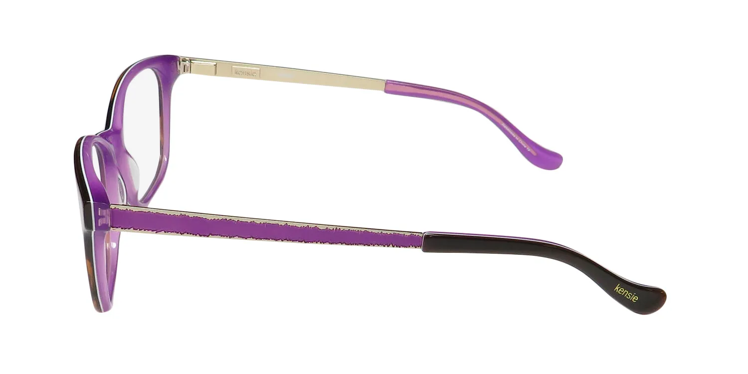 Kensie Travel dt Eyeglasses Dark Tortoise Purple 53mm 4