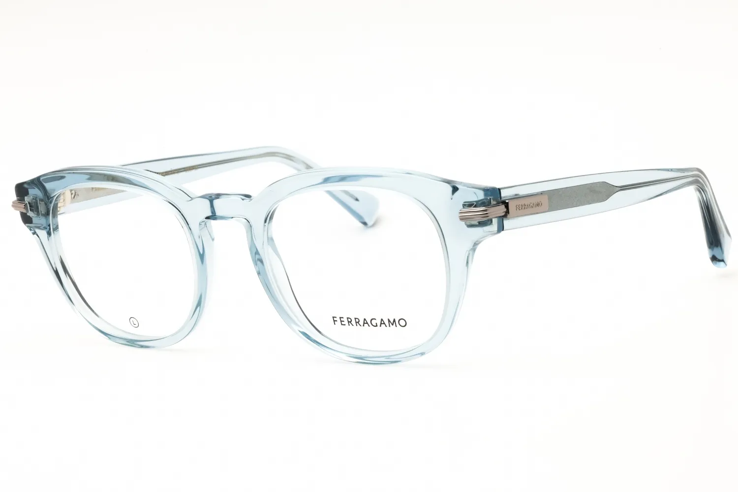 Salvatore Ferragamo SF3033 450 Eyeglasses Transparent Azure 50mm Men