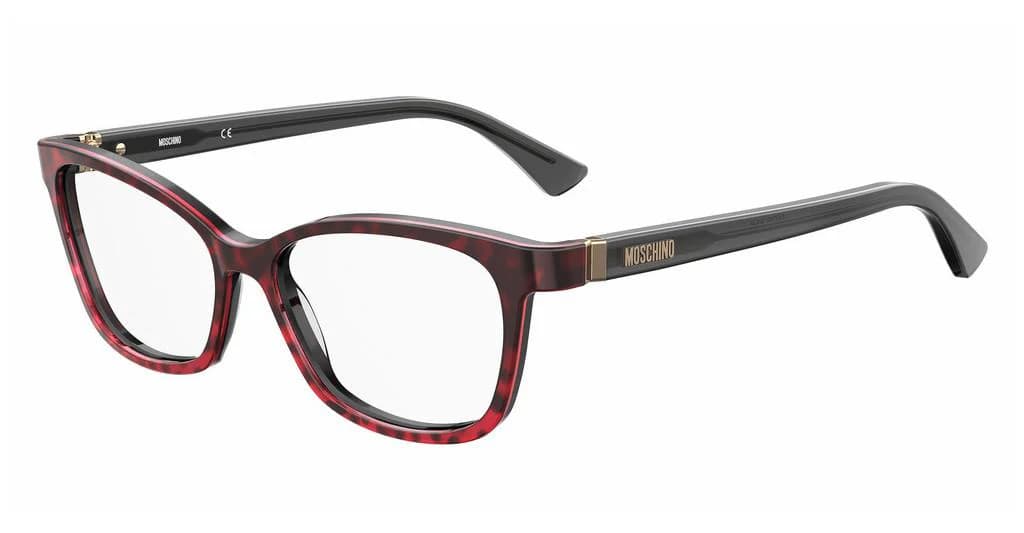 Moschino MOS558 03VJ Eyeglasses Red Animal 55mm Women