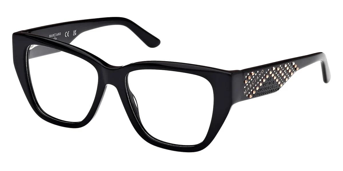 Marciano GM50019 001 Eyeglasses Shiny Black 52mm Women
