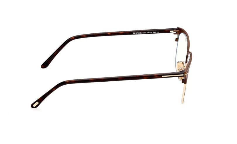 Tom Ford FT5799B 049 Eyeglasses Matte Dark Brown 53mm Men 5