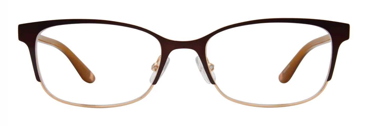 Liz Claiborne L 644 0UFM Eyeglasses Brown Gold 50mm Women 2