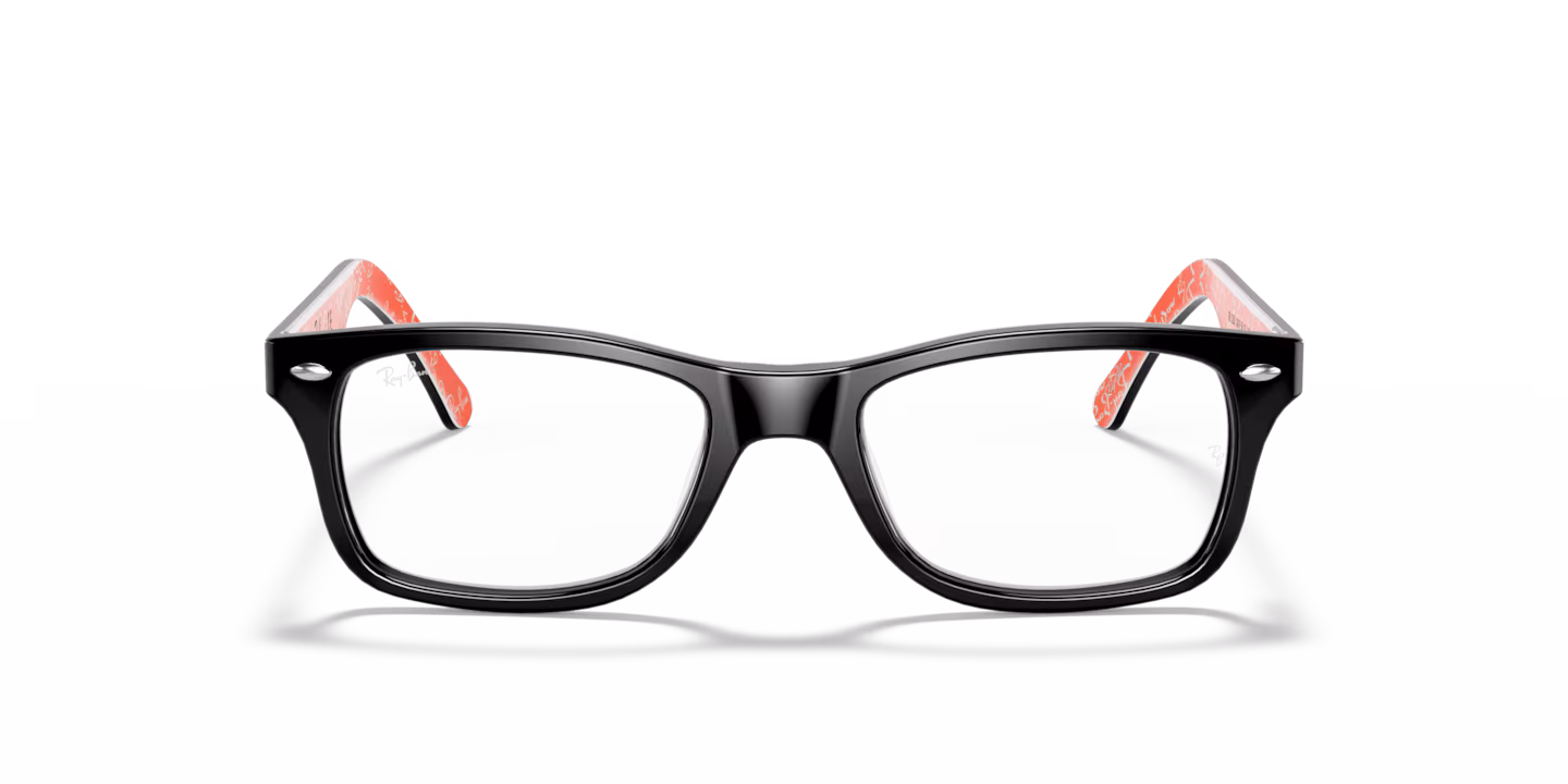 Ray-Ban RB5228 2479 Eyeglasses Black On Red 53mm Men 2