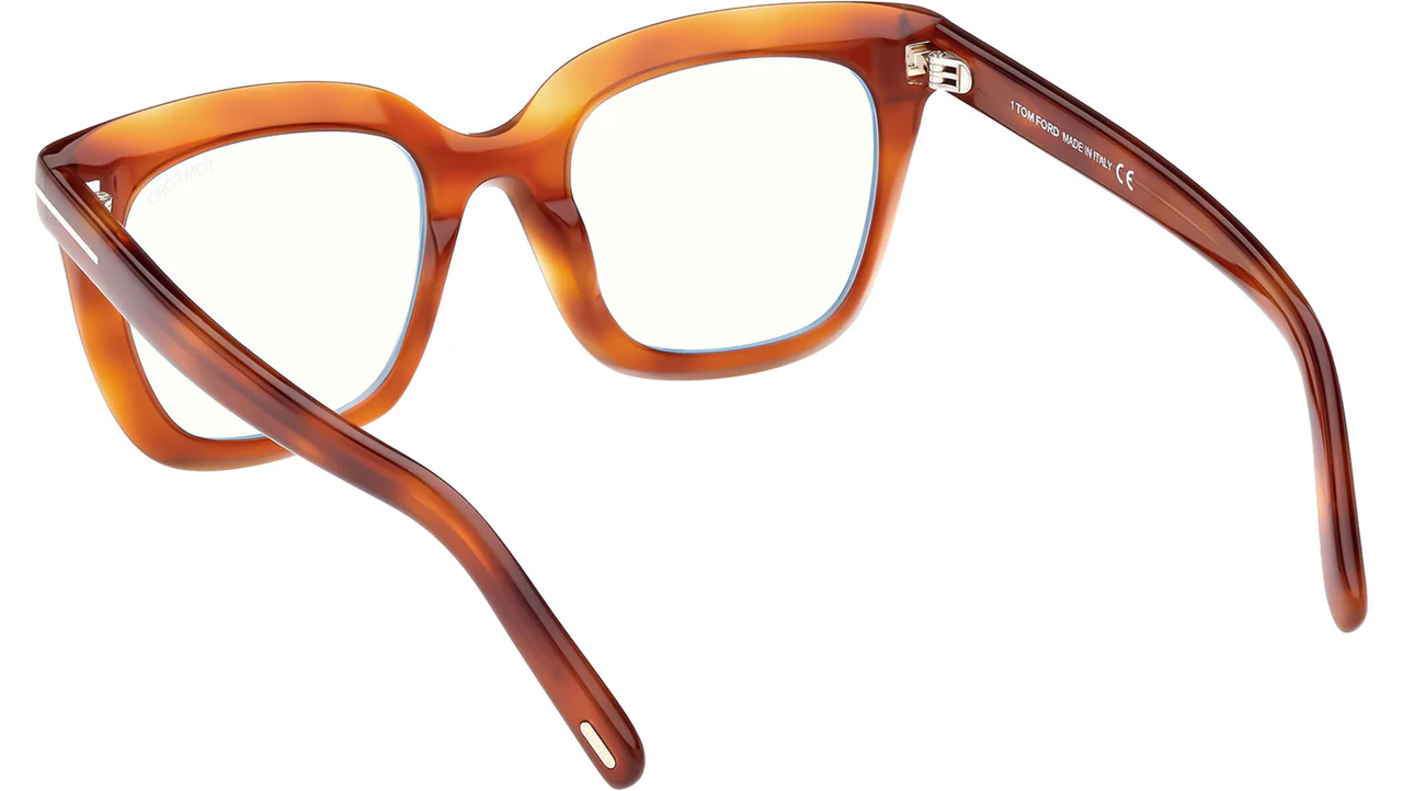 Tom Ford FT5880B 053 Eyeglasses Blonde Havana 51mm Women 5