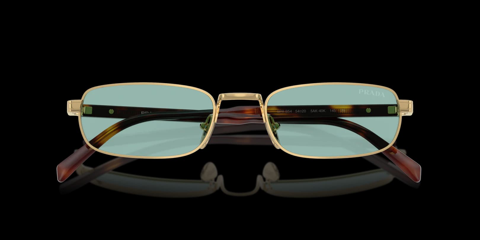 Prada 0PR B54S 5AK40K Sunglasses Gold 54mm Men 5