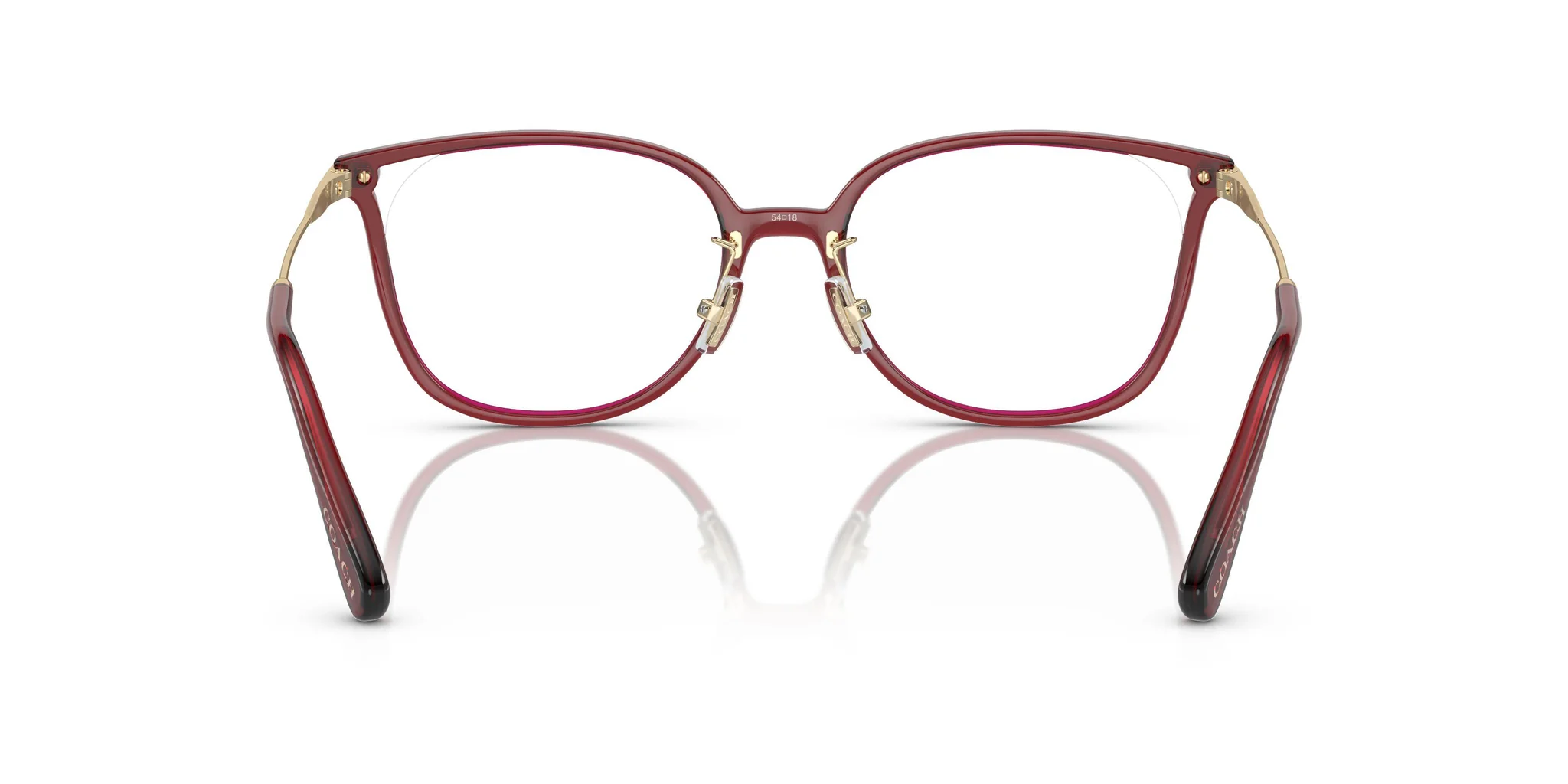 Coach 0HC6214D 5721 Eyeglasses Transparent Burgundy 55mm Women 4