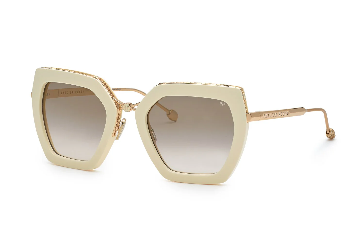 Philipp Plein SPP097S 9ZQG Sunglasses Full Ivory 53mm Women