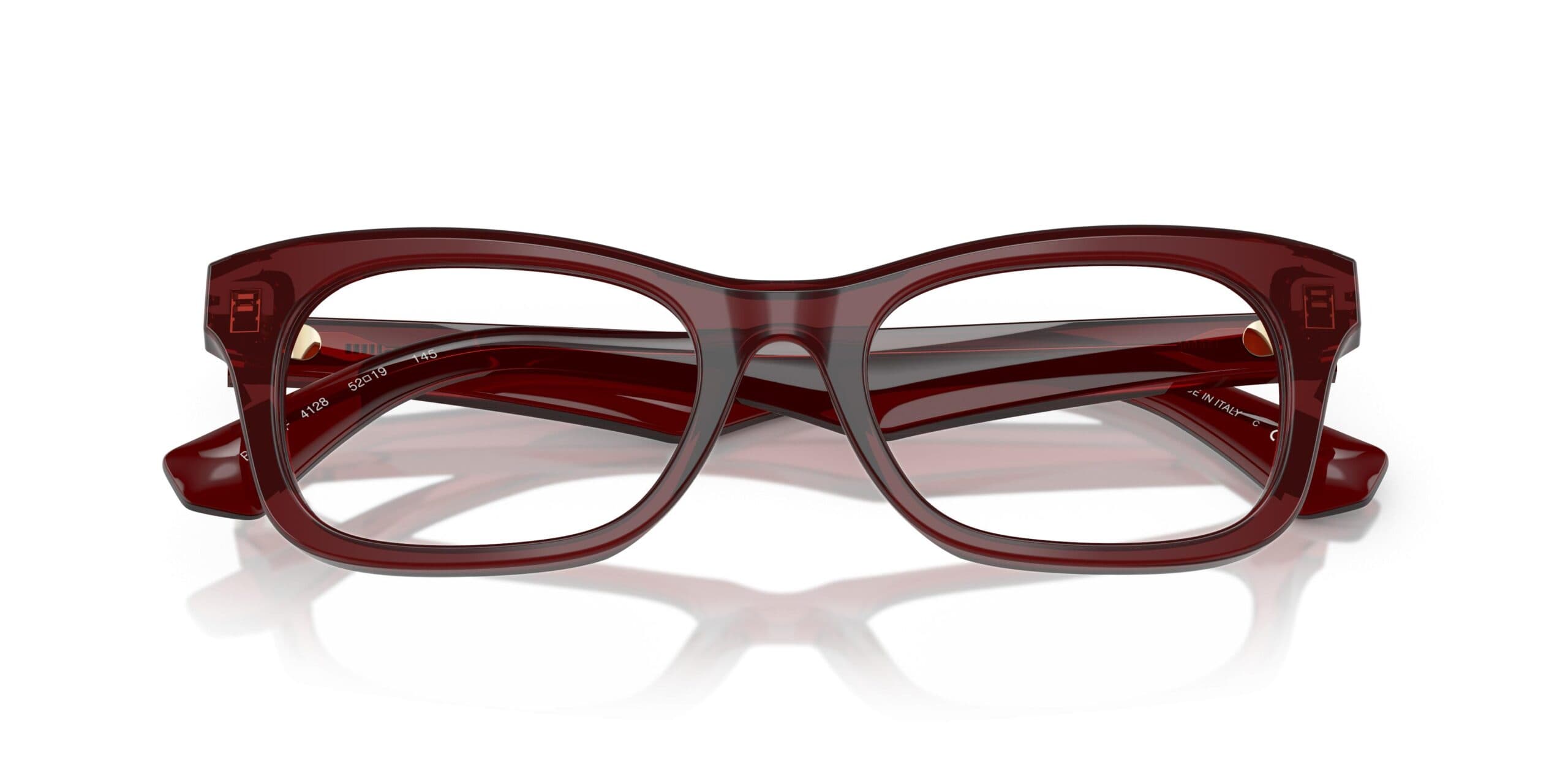 Burberry 0BE2422 4128 Eyeglasses Transparent Bordeaux Burgundy 50mm Women 5