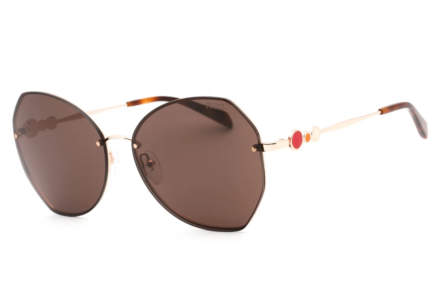 Emilio Pucci EP0178 28E Sunglasses Shiny Rose Gold 61mm Women
