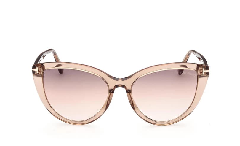 Tom Ford FT0915 45G Sunglasses Shiny Light Brown 56mm Women 2