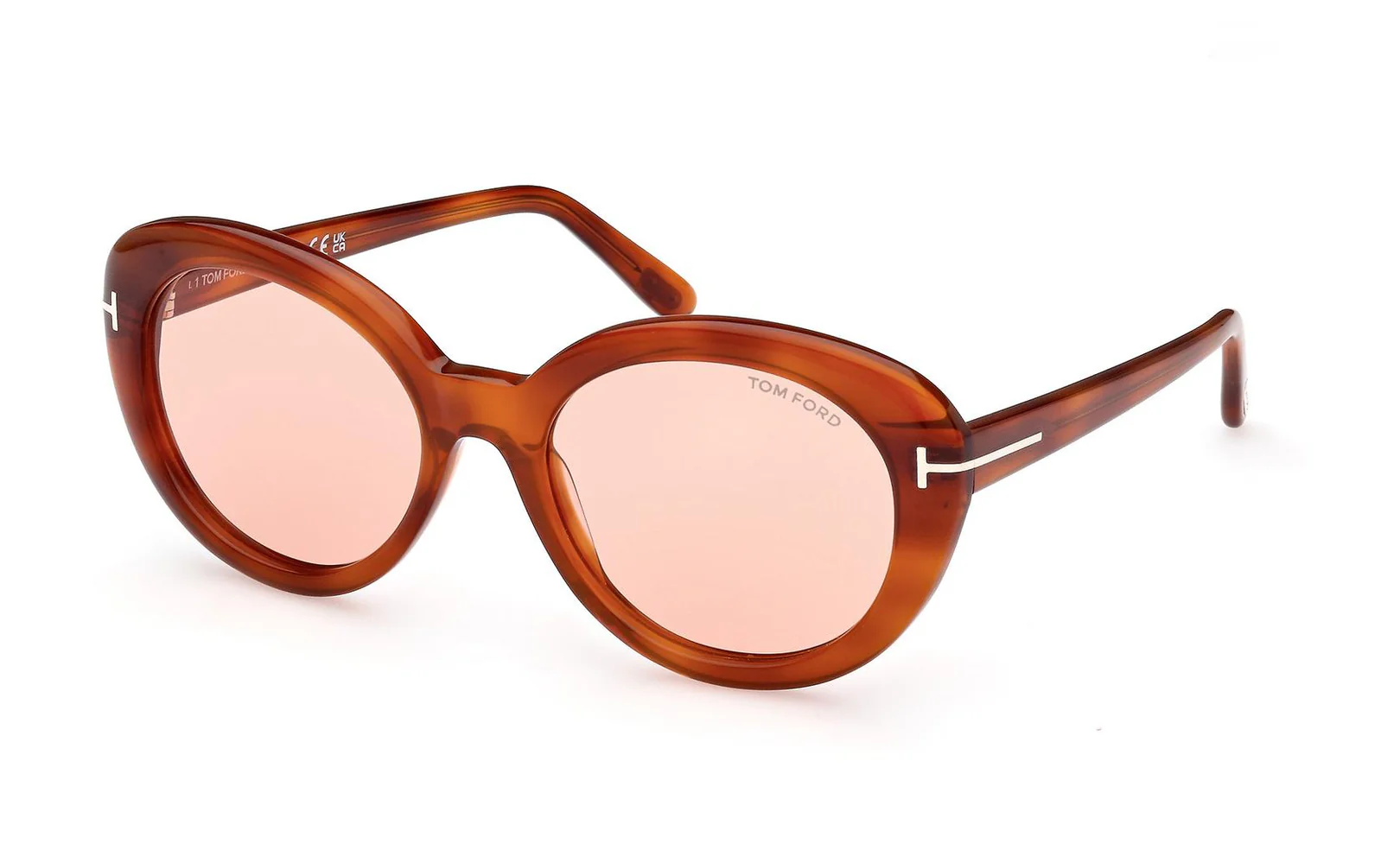 Tom Ford FT1009 53Y Sunglasses Blonde Havana 55mm Women