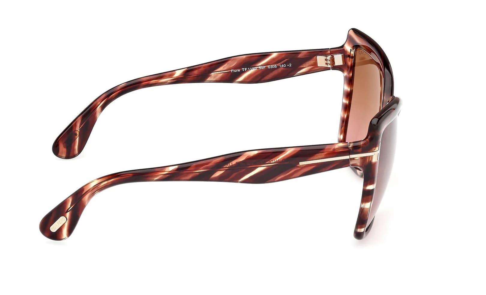 Tom Ford FT1195 Fiore 54F Sunglasses Red Havana 63mm Women 3