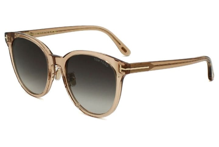 Tom Ford FT1133K 45B Sunglasses Shiny Light Brown 55mm Women