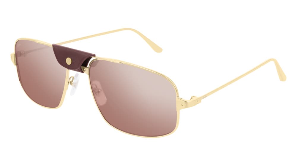 Cartier CT0193S 003 Sunglasses Gold 60mm Men