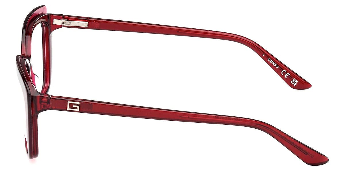 Guess GU2977 069 Eyeglasses Shiny Bordeaux 49mm Women 3