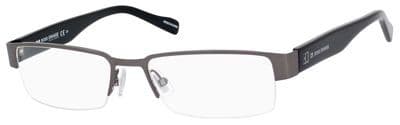 Boss 0086 BZS Eyeglasses Semi Matte Dark Ruthenium Black 52mm Men
