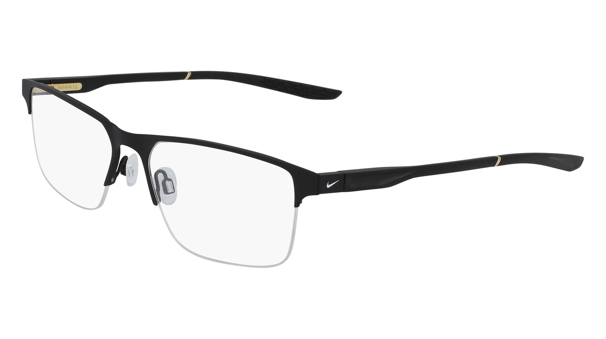 Nike 8045 002 Eyeglasses Satin Black 57mm Men