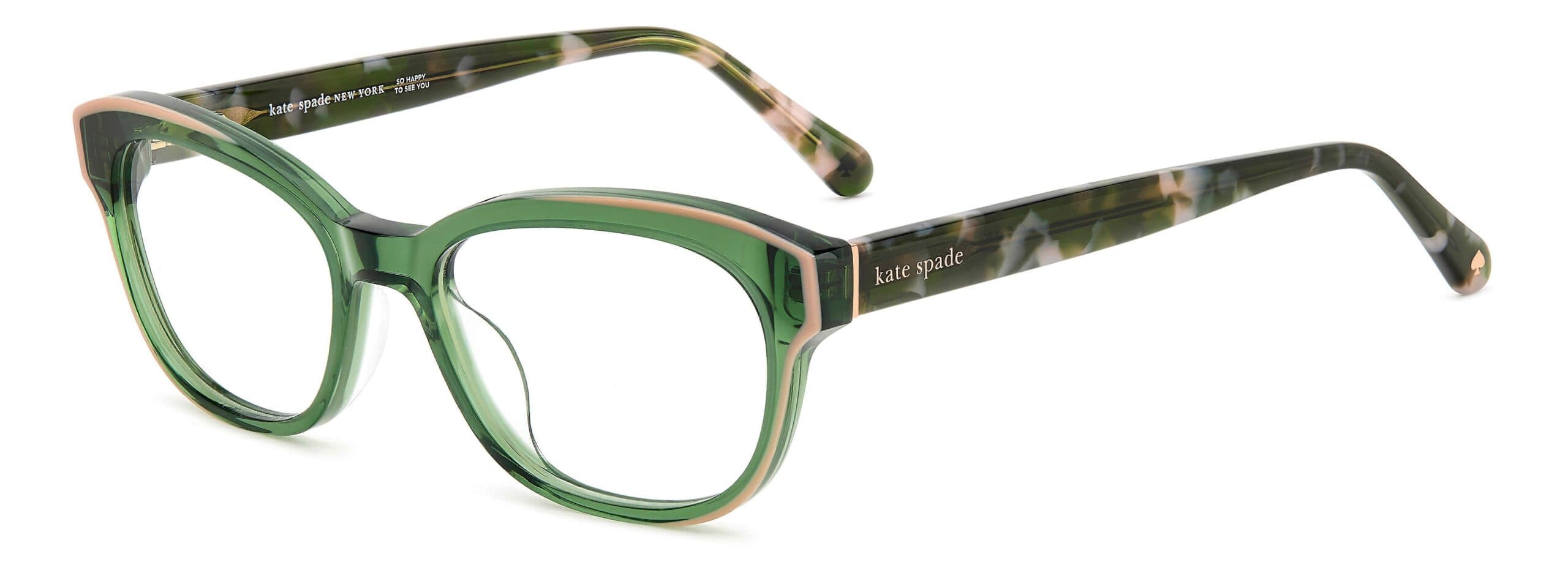 Kate Spade ZELDA 0IWB Eyeglasses Green Pink 50mm Women