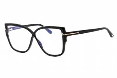 Tom Ford FT5828-B 001 Eyeglasses Shiny Black 60mm