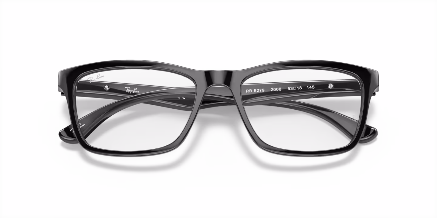 Ray-Ban RB5279 2000 Eyeglasses Black 55mm Unisex 5