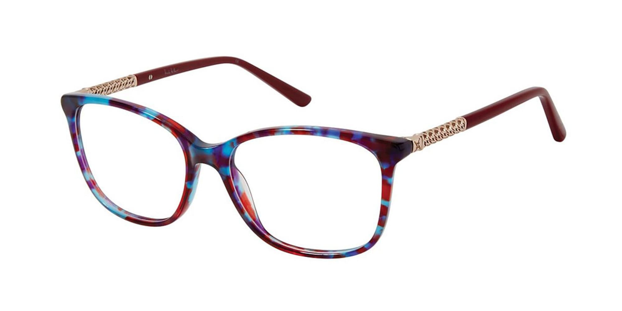 Nicole Miller NMHOPE C03 Eyeglasses Burgundy Tortoise 54mm Women