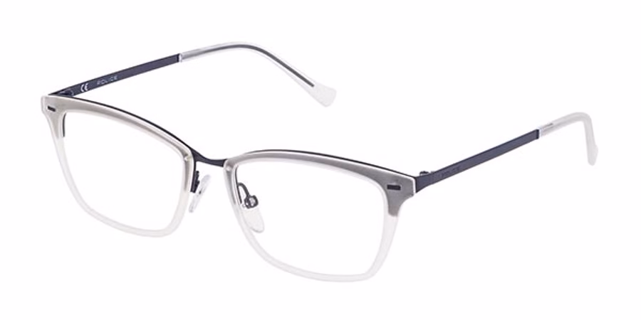 Police VPL284 08AS Eyeglasses Semi Matte Blue 51mm Women