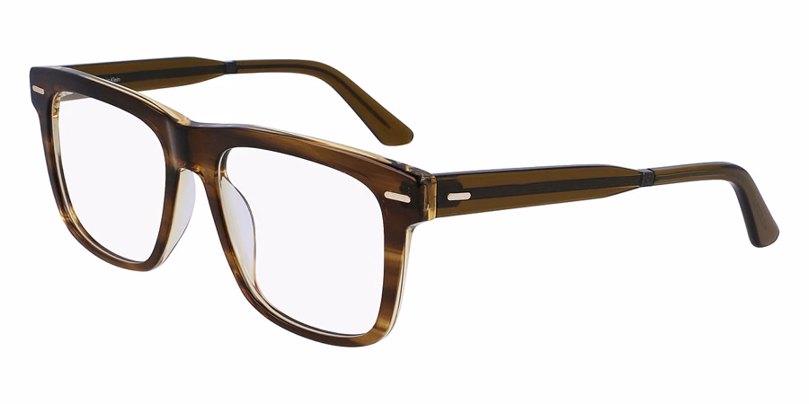 Calvin Klein CK22538 317 Eyeglasses Striped Olive 55mm Men