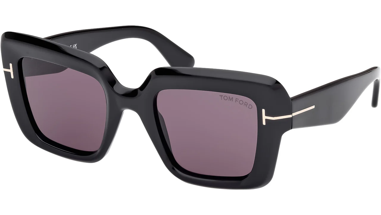 Tom Ford FT1157 01A Sunglasses Shiny Black 50mm Women