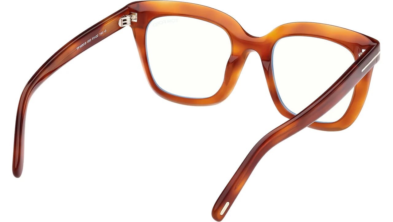 Tom Ford FT5880B 053 Eyeglasses Blonde Havana 51mm Women 4