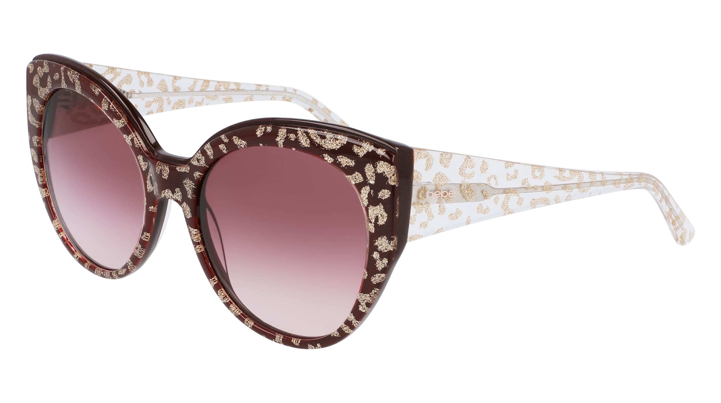 Bebe BB7231 610 Sunglasses Burgundy Animal 55mm Women
