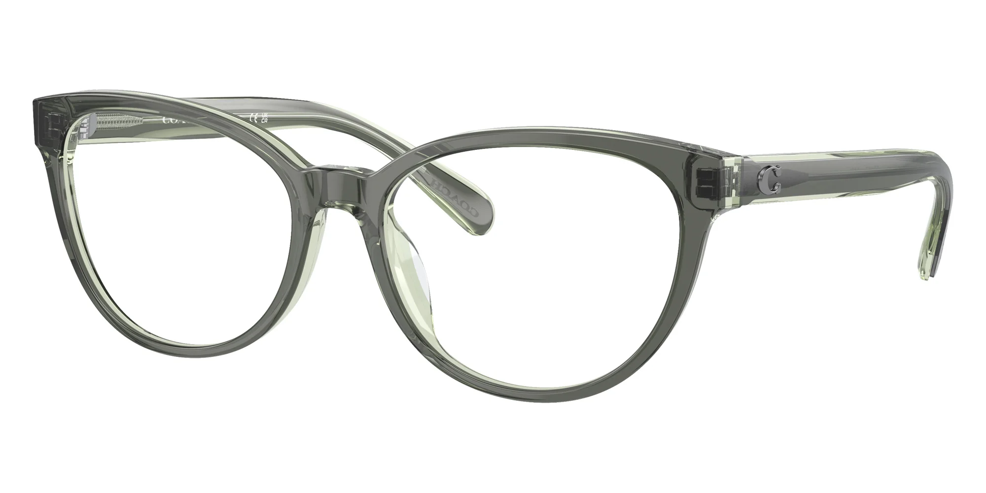 Coach 0HC6210U 5746 Eyeglasses Transparent Green 55mm Women