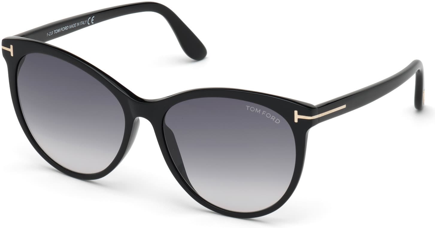 Tom Ford FT0787 01B Sunglasses Shiny Black 59mm Women