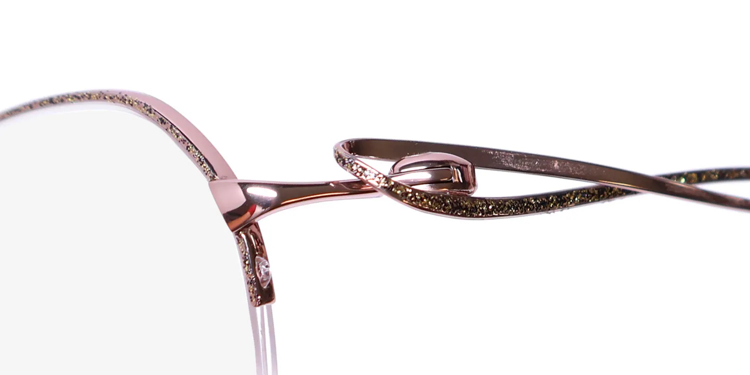 Charmant 2164 lb Eyeglasses Light Brown 49mm Women 6