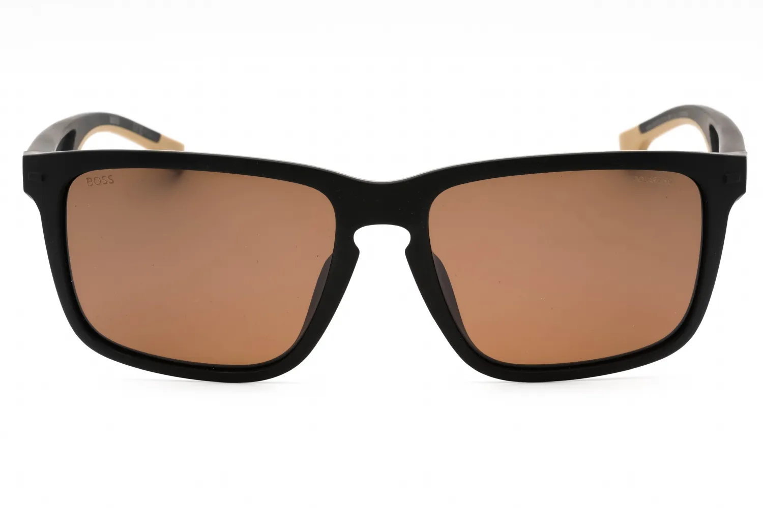 HUGO BOSS BOSS 1542/F/S 0087 6A Sunglasses Matte Black Beige 59mm Men 2