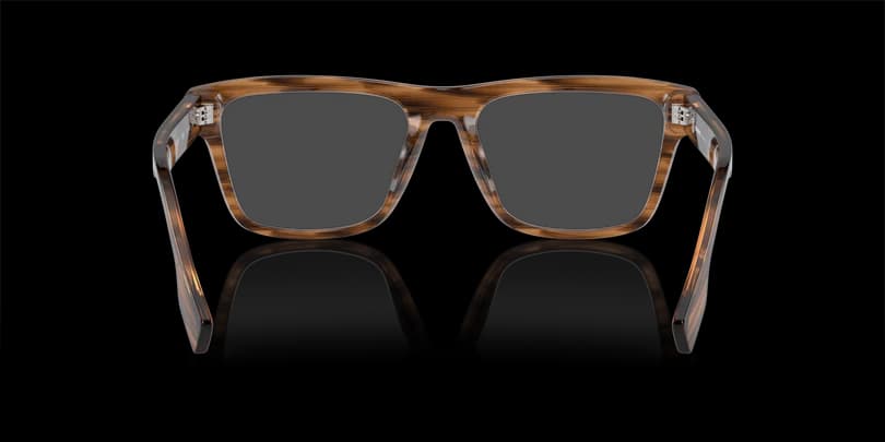 Burberry 0BE2387 4098 Eyeglasses Transparent Green Horn 55mm Men 4