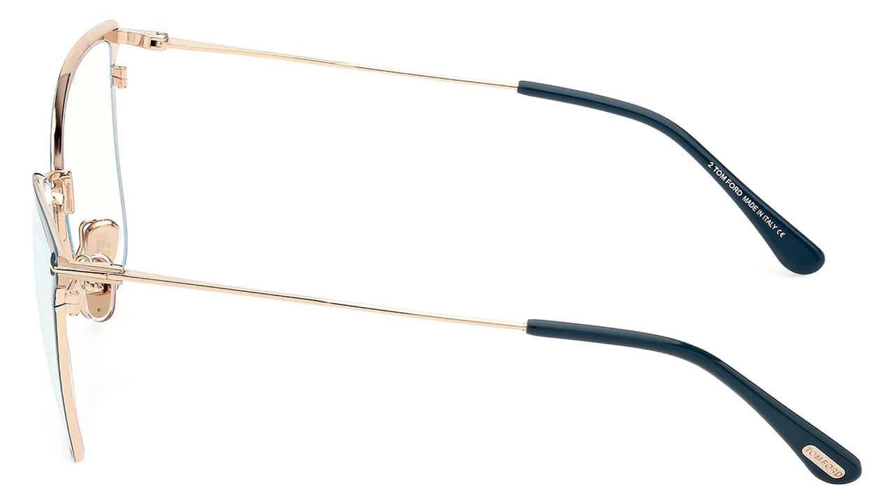 Tom Ford FT5839B 87 Eyeglasses Shiny Turquoise 56mm Women 3