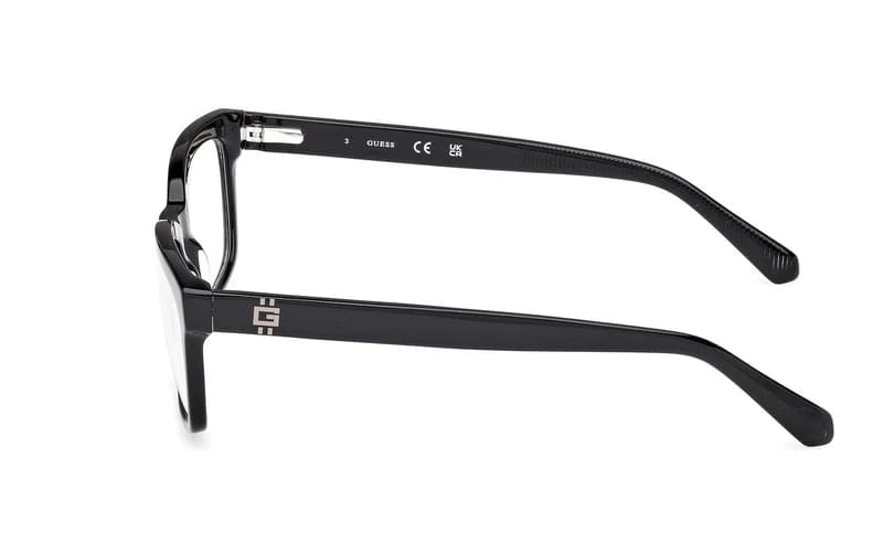 Guess GU50252 001 Eyeglasses Shiny Black 55mm Men 3