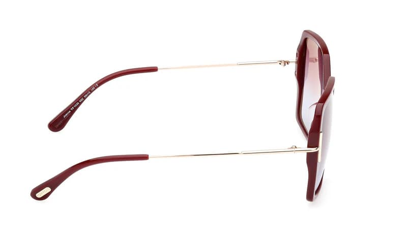 Tom Ford FT1039-F 69Z Sunglasses Shiny Bordeaux 59mm Women 5