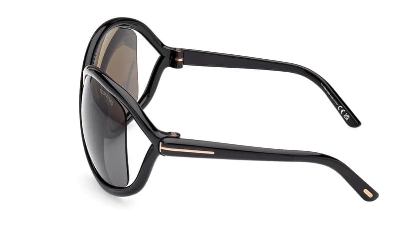 Tom Ford FT1068 01A Sunglasses Shiny Black 68mm Women 3
