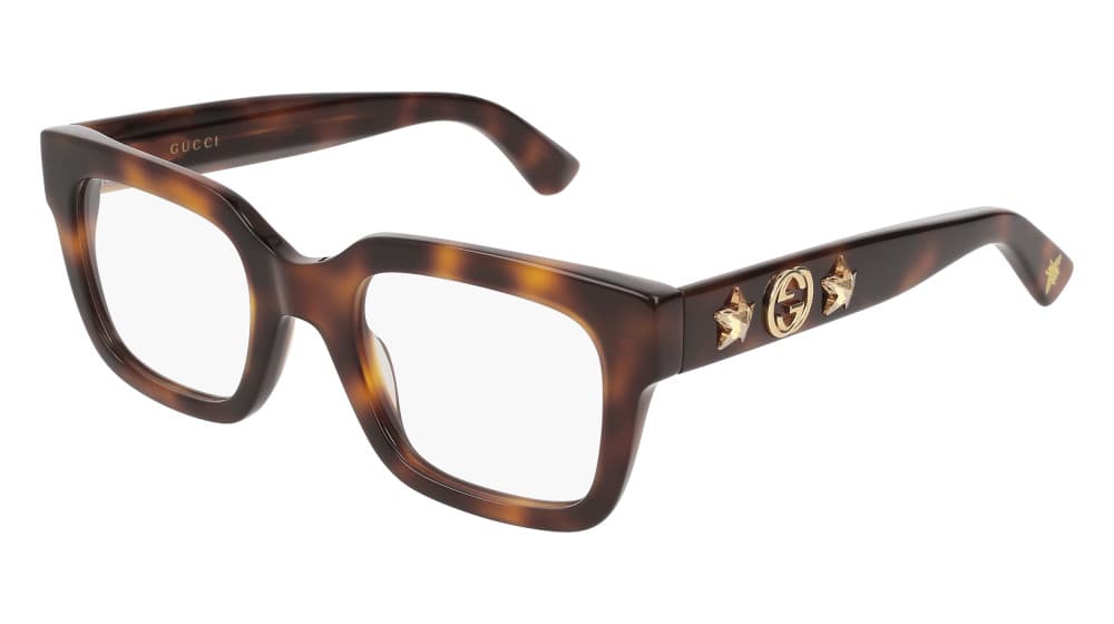 Gucci GG0210O 002 Eyeglasses Havana 48mm Women