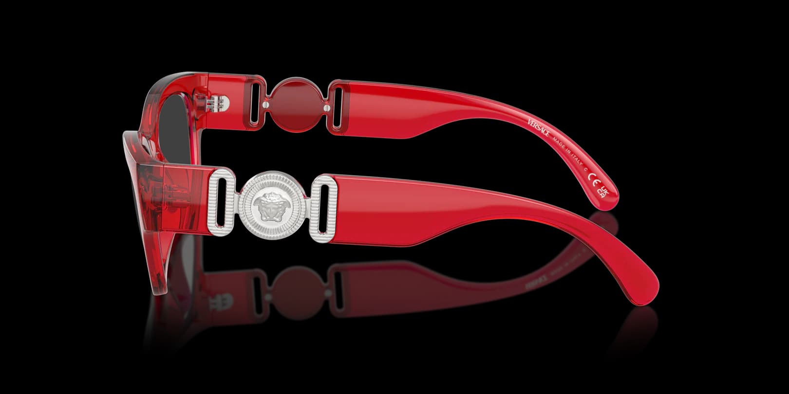 Versace 0VE3367U 5495 Eyeglasses Transparent Red 52mm Women 3