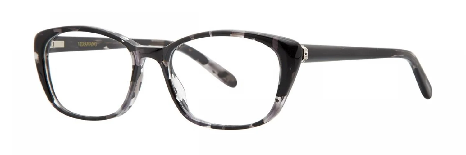Vera Wang Crysta Eyeglasses Black Marble 51mm Women