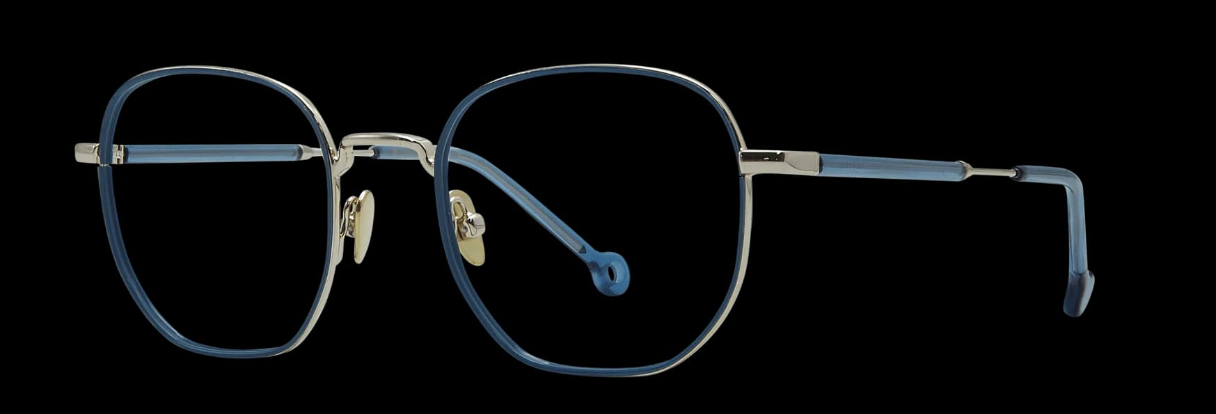 Nathalie Blanc Dimitry C649 Eyeglasses Champagne Blue 48mm Women