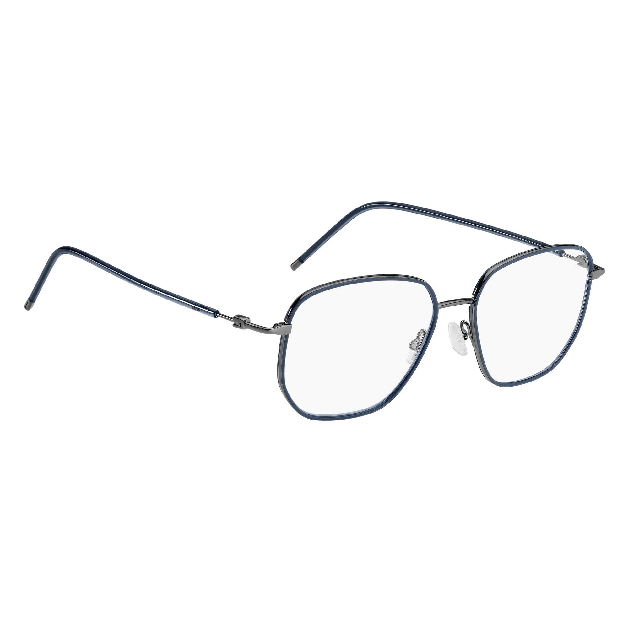 HUGO BOSS 1430 0AN7 Eyeglasses Petrol Dark Ruthenium 53mm Men 3