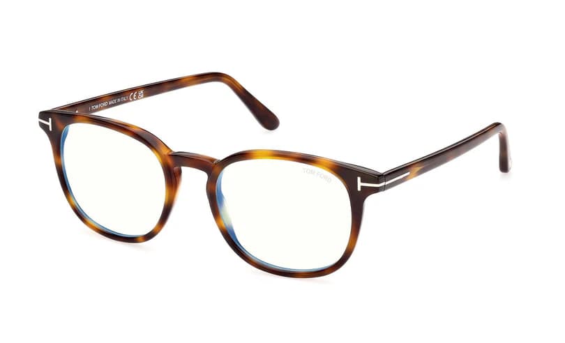 Tom Ford FT5819B 053 Eyeglasses Blonde Havana 52mm Men