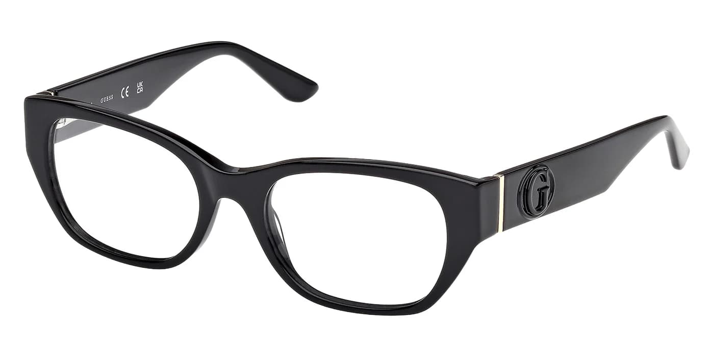 Guess GU50304 001 Eyeglasses Shiny Black 52mm Women
