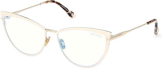 Tom Ford FT5877B 025 Eyeglasses Ivory 56mm Women